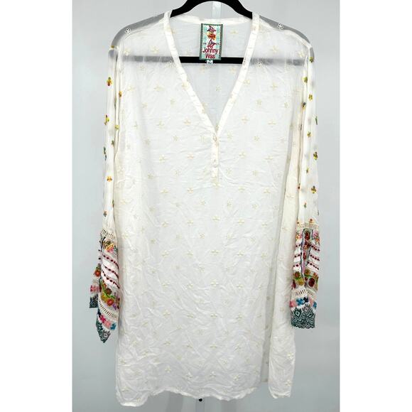 Johnny Was Simple All Over Tunic with Embroidered Cuffs 1X - Picture 2 of 8